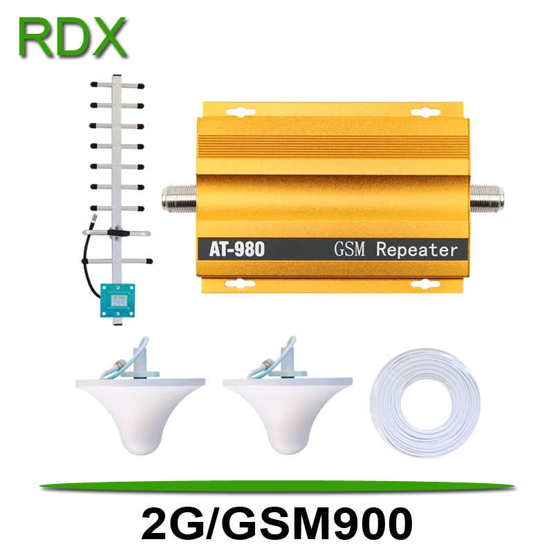 

For 2 Rooms Using Cellphone Repeater AT980 2G GSM900 MHz Signal Booster Amplifier for Mobile Phone GSM900MHz Gold Color on Sale