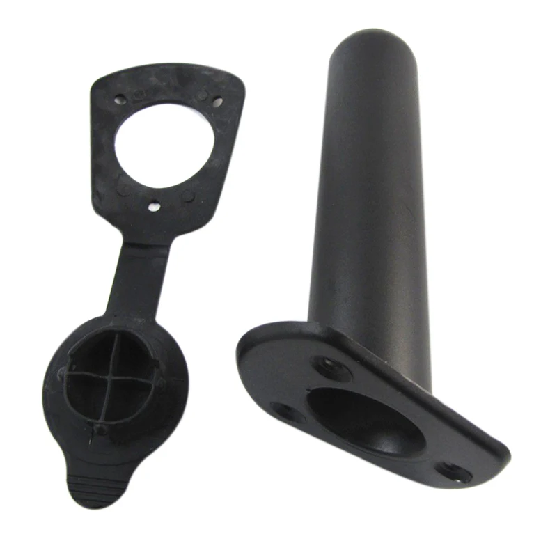 

2 Pcs/Set Plastic Flush Mount Fishing Boat Rod Holder Bracket And Cap Cover Kayak YA88