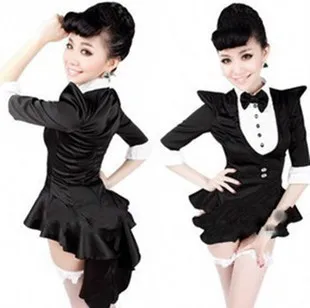 Ensen Magician font b cosplay b font performance swallow tail Girls dress club jazz dance costumes