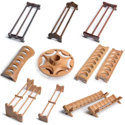 

Free Shipping Portable Bamboo Cool Cup holder Folding Cup Holder Kung Fu Tea ceremony Accessories Solid wood