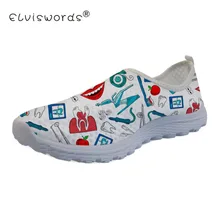 ELVISWORDS/Женская обувь на плоской подошве; Лоферы без застежки; женские дышащие кроссовки из сетки; легкие летние пляжные туфли; zapatos mujer