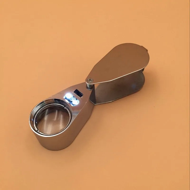 

40X Jewelry appraisal Magnifier foldable Portable Loupe Multifunctional Adjustable Microscope Magnifying Tool with LED