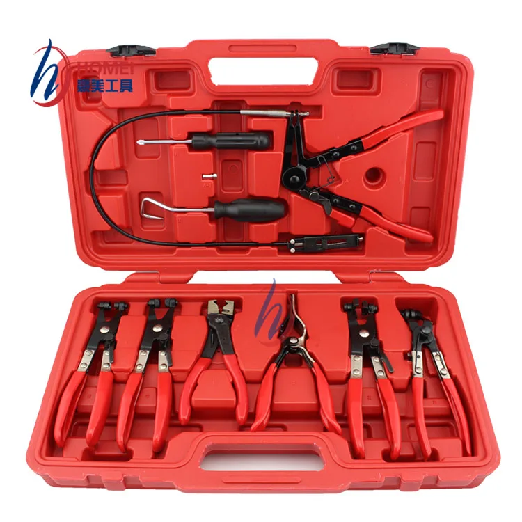 9pcs Auto Car Repairs Hand Tools Automobiles Flexible Hose Clamp Tube Clamps Pliers Hose Clamps Vehicle Car Repair Tools Pliers