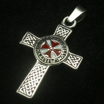 

316L Stainless Steel Cool Two Sides Knights Templar Cross Pendant Newest