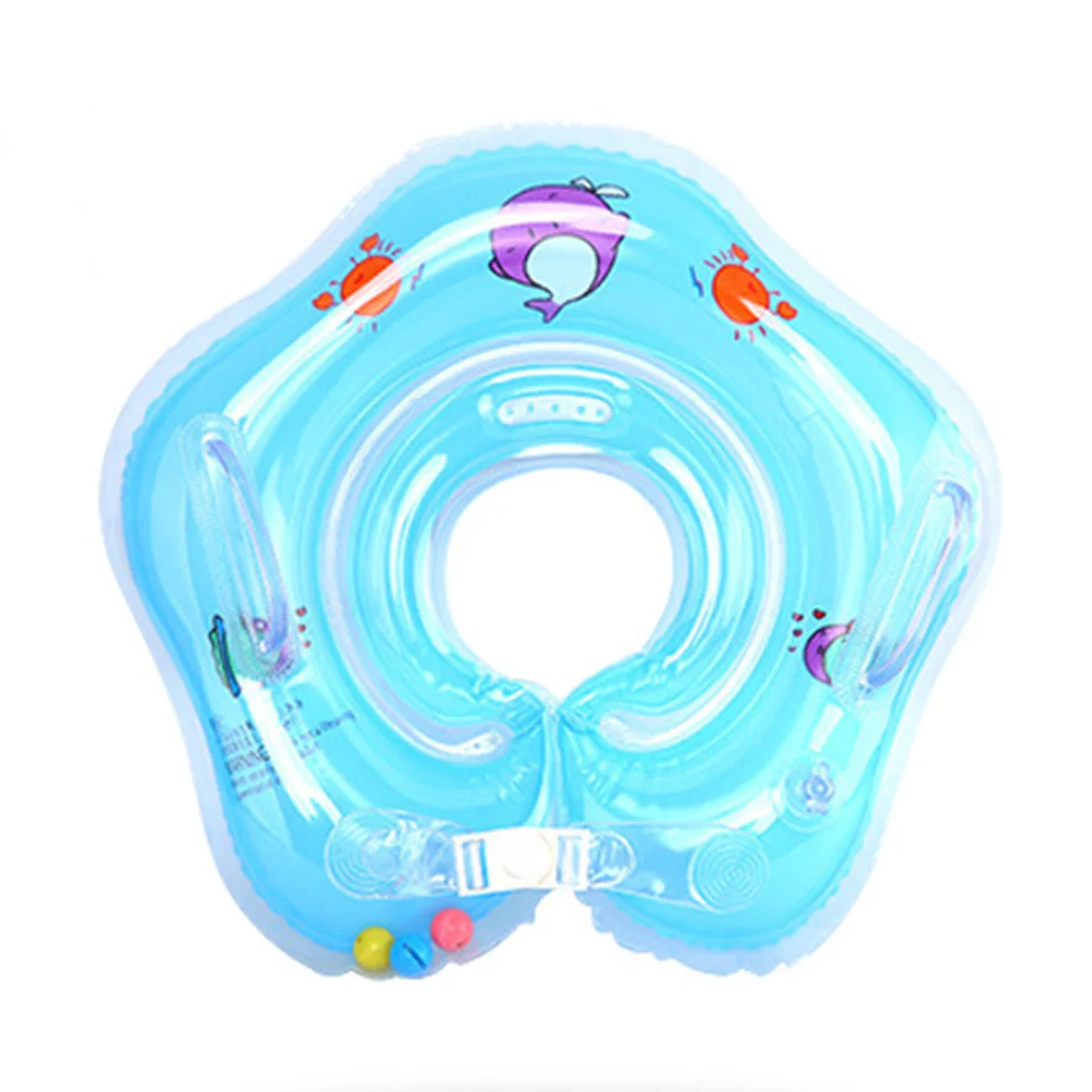Baby Swimming Accessories Neck Ring Inflatable Wheels Newborns Bathing Circle Pool Rafts Safety Neck Float Rings Summer Toys