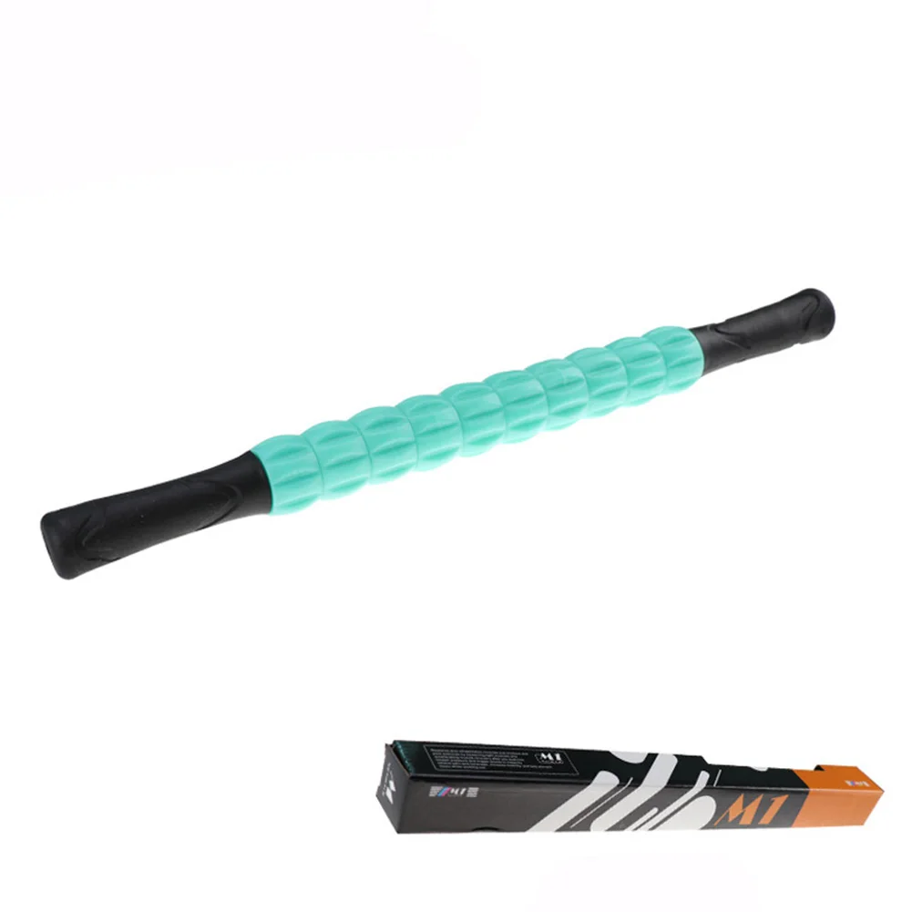 Body Massage Sticks Muscle Roller Tool Trigger Portable for Fitness Yoga Leg Arm C55K Sale - Цвет: Green-Ball Tpe