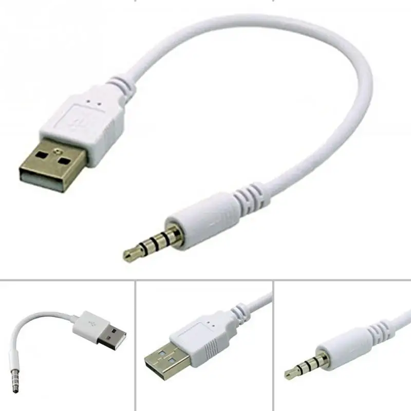 

USB Cable 3.5mm Male for AUX Audio Plug Jack To USB 2.0 Female Converter Cable Car MP3 for iPod