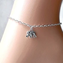 Lucky elephant anklet Silver-plated foot chain For Female hot jewelry JK071