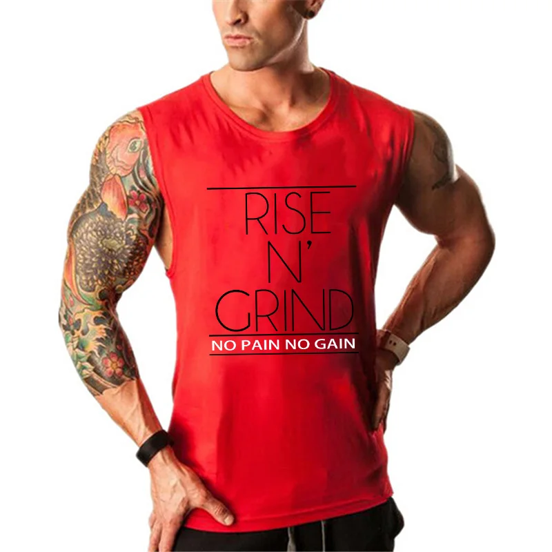

Brand Men's Muslce Vest Tank Tops Bodybuilding Fitness Men Cotton Singlets Plus size O-Neck Shirt Man loose Sleeveless Shirt