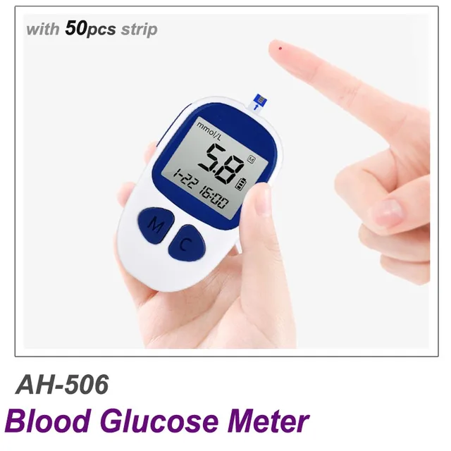 50 pcs test strips+50pcs lancets needle for blood glucose