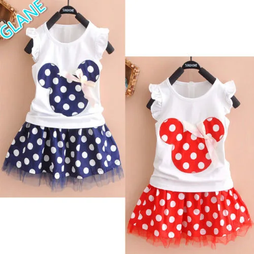

Cute Kids Baby Girls Cartoon Mouse Party Dress Vest Toddler Clothes 1-4Year kids dresses for girls girls clothes wedding dress
