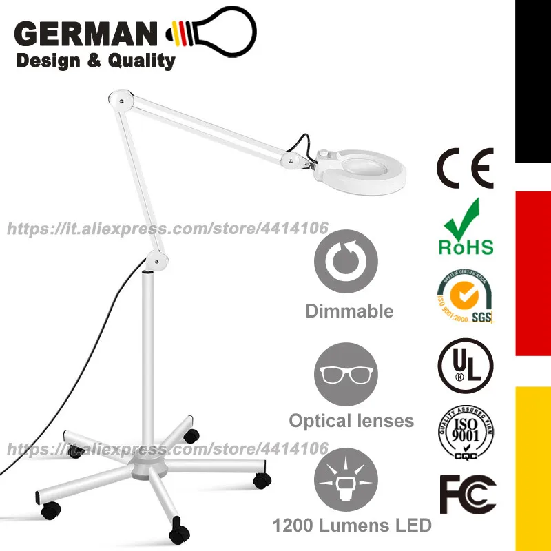 LED Floor Lamp, LED Esthetician Light, Magnifying Glass ...