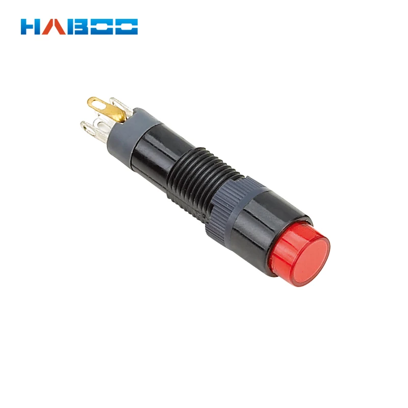 

HABOO dia.8mm LED indicator switch various colors electri indicator lamp led light 6V,12V,24V,110v,220v