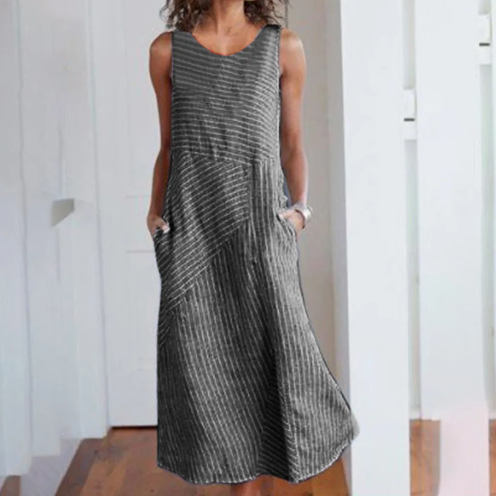 

Plus Size Summer Maxi Dress 2019 Women Elegant Striped Party Long Dress Woman Party Night Dresses Summer Clothes For Women