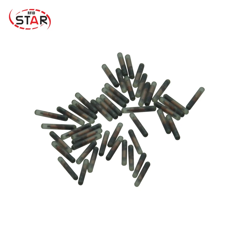 

(10pcs/lot animal microchip/tag ) 2*12mm 134.2KHz Stanard Chip EM4305 for all animal design safe and reliable for free shipping