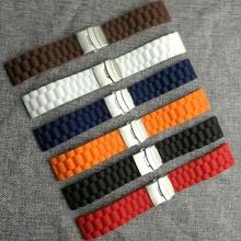 Самая низкая цена! Новые водонепроницаемые 6 цветов силиконовые резиновые часы наручные часы ремешок замена 22 мм 24 мм 10000 фунтов рейтинг