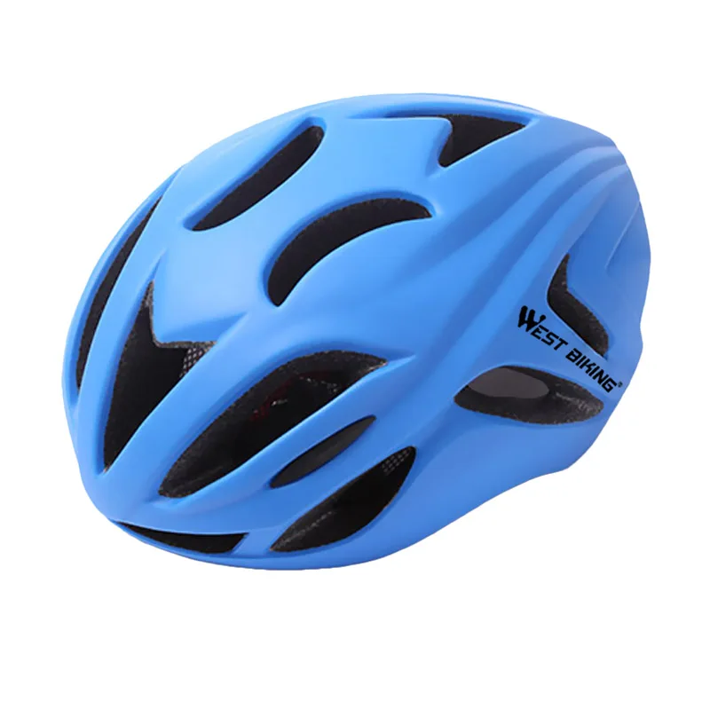 WEST BIKING шлем для шоссейного велосипеда ультралегкий цельный литой шлем для женщин и мужчин для езды на велосипеде EPS дышащие велосипедные шлемы - Цвет: blue