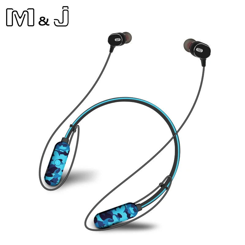 M J Bluetooth Earphone Wireless Sports Bluetooth Headphones Support TF SD Card Microphone For iPhone Huawei XiaoMi Phone