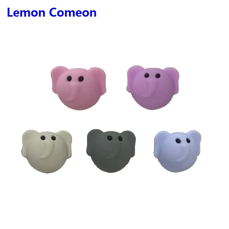 

20Pc Elephant Silicone Beads Teething Necklace Nursing Accessories Chew Toy For DIY Jewelry Bracelet Pacifier Chain Baby Teether
