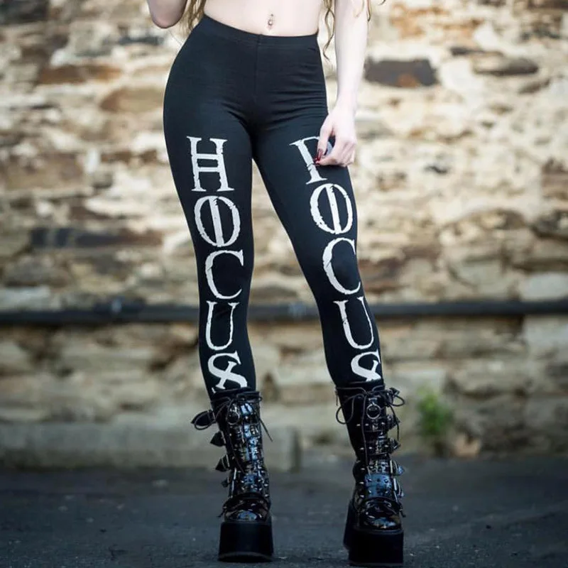 

Women Leggings Digital Printed Trousers Halloween Day Punk Gothic Legging Slim High Waist Legins Women Pants