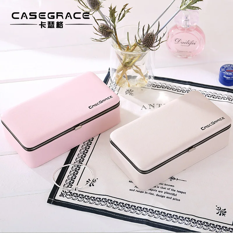 Casegrace кожаная шкатулка для драгоценностей в стиле принцессы изящный держатель