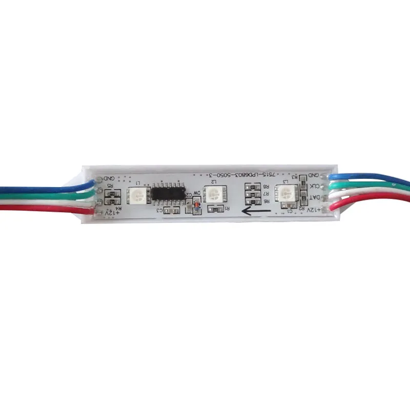 

500X Wholesale WS2801 addressable color changing led pixel module waterproof IP65 express free shipping