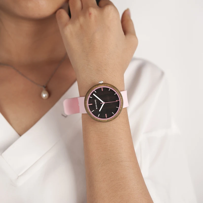 Reloj mujer BOBO BIRD женские часы Дерево силиконовый ремешок кварцевые наручные часы bayan kol saati с подарочной коробкой принимаем дропшиппинг V-R28