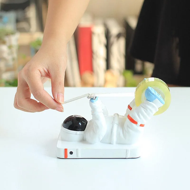 

Creative Cartoon Astronaut Panda small tape cutter adhesive tape Dispenser holder creative Sealing Device Tape Machine Supplies