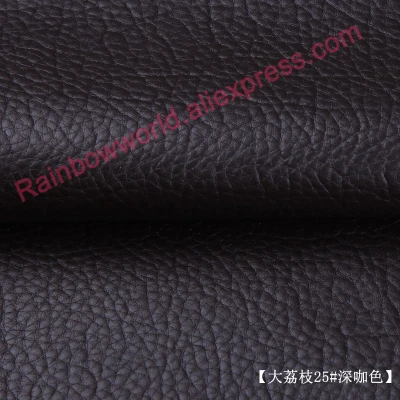 Черный и много цветов Высокое качество Гигантский галька из искусственной кожи ткань как leechee для DIY лоскутное ручной работы мешок материал(50*69 см - Цвет: 25 Dark Brown
