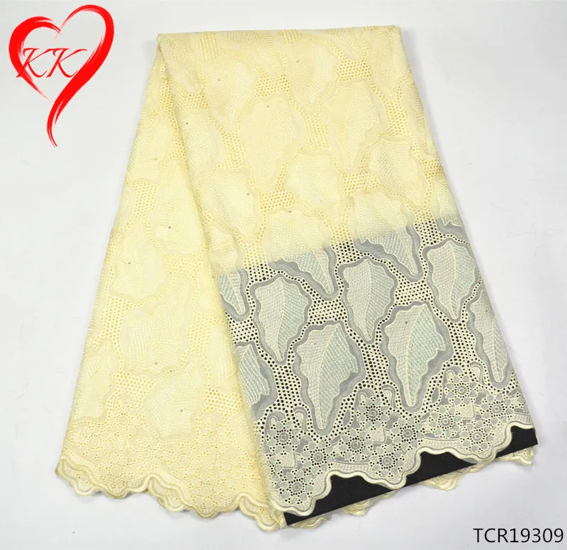 

KK Beige color African Swiss voile lace fabrics 2017 Nigerian lace fabrics high quality dry lace fabric for wedding dress TCR193