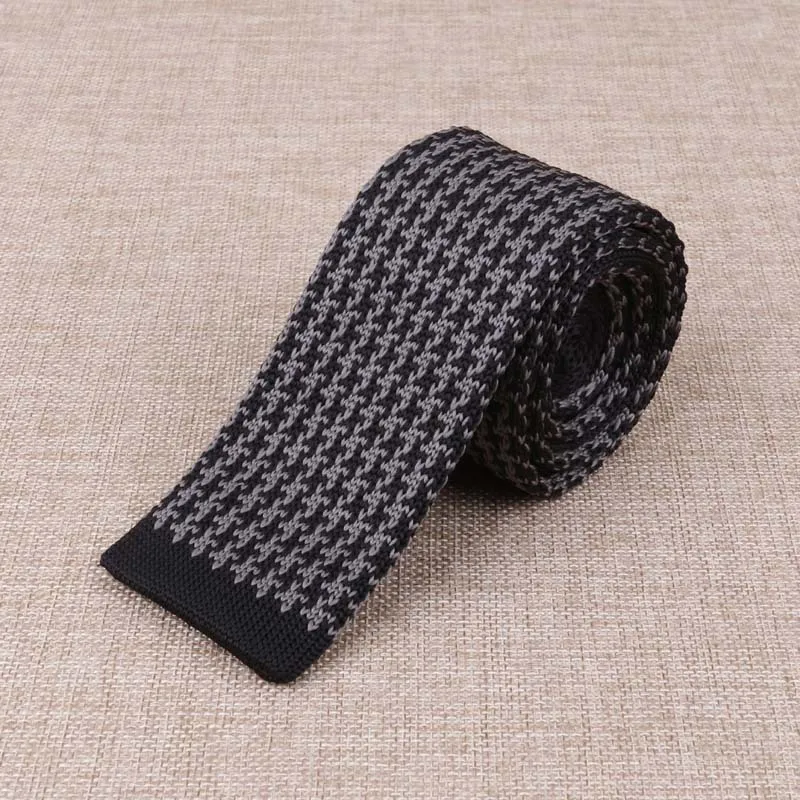 Различные мужские галстуки, вязаный галстук с плоской головкой, 5 см, узкая версия, Модный Полосатый клетчатый галстук, выпускной подарок, аксессуары - Цвет: ZZLD-078