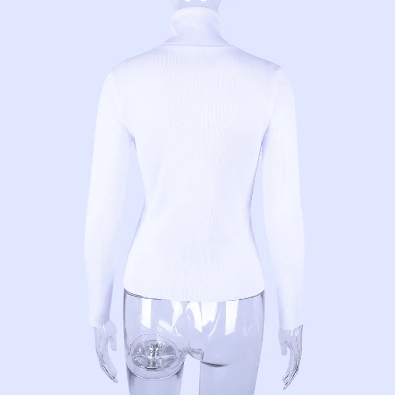 ZHYMIHRET, весна, ребристая водолазка, Женская флуоресцентная футболка с длинным рукавом, вязаные топы, Camiseta Mujer, уличная одежда