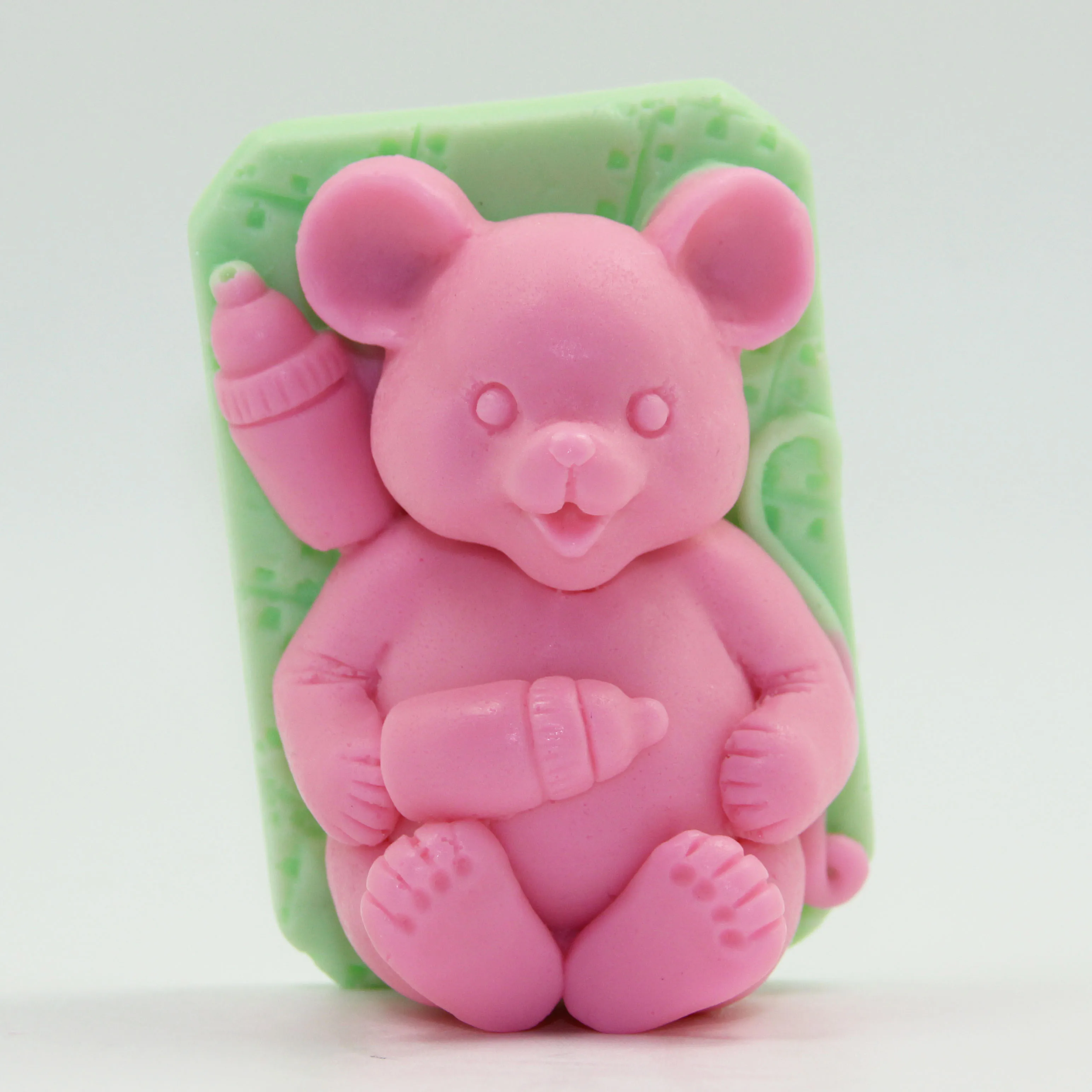 Baby Bottle Bear 3D Silicone Soap Mold,Molds Silicone Forms For Soap