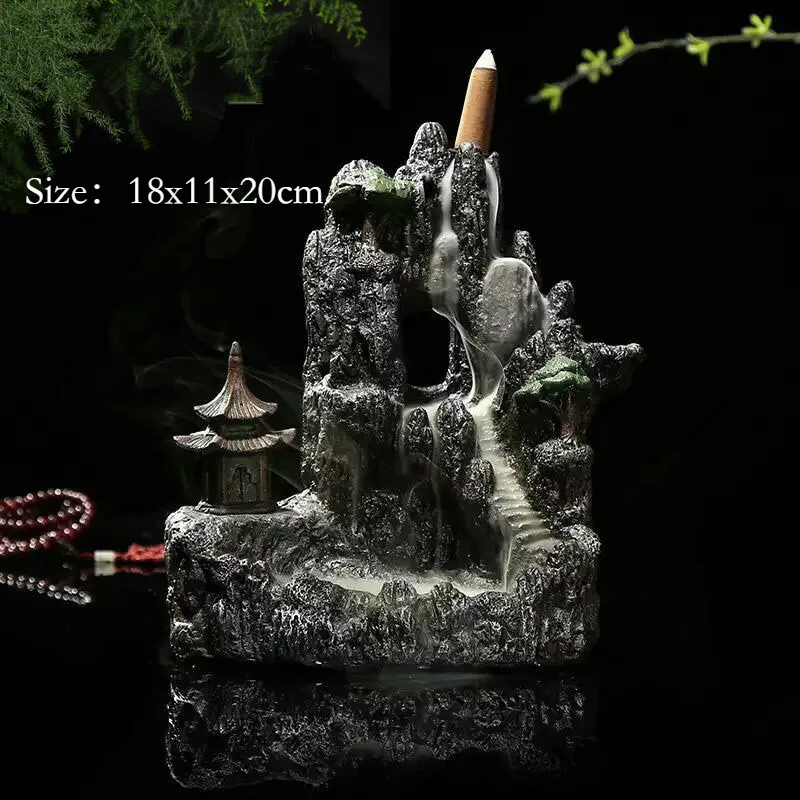 

Alpine flowing water scenery incense burner incense cones New Style Buddha Backflow Personality Incense Burner A