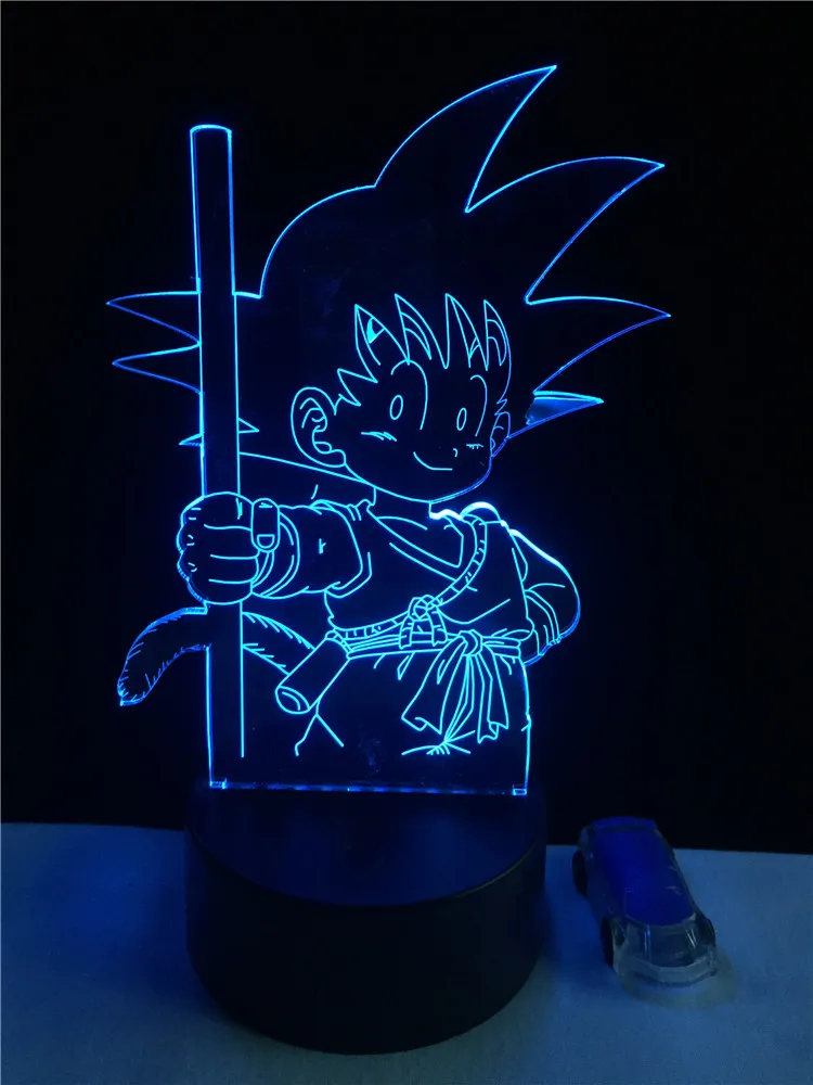 Cute Cartoon Night Light Saiyan WuKong Monkey USB LED 3D Multicolor Table Lamp Lighting Christmas Boy