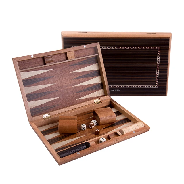 novel wooden backgammon set traveling toys 13 inch large folding travel size backgammon set