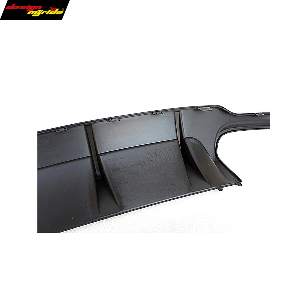 Difusor de labios de parachoques trasero W204 c63 estilo PP plástico para Mercedes Benz C180 C200 C250 C280 C300 C350 difusor de labios Y C63 parachoques 12-14
