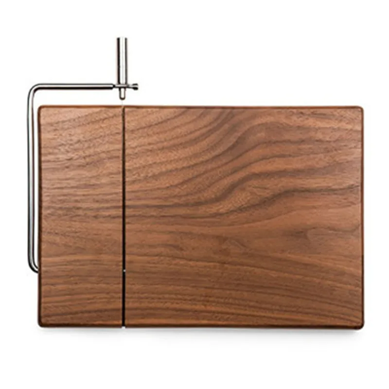 

Nature Walnut Wood Cheese Cutter Tool Cheese Board Wire Cutting Chopping Board Butter Slice Cheese Tool Kitchen Cooking Baking