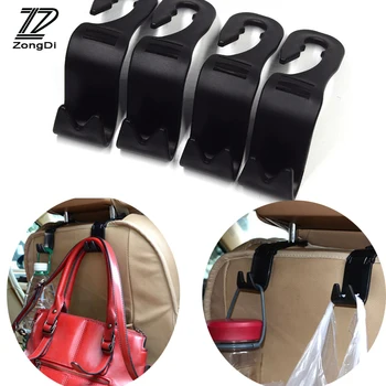 

ZD 4Pcs Multi-purpose car rear seat hook for Ford Focus 2 3 VW Passat B6 B5 B7 B8 Toyota Avensis Skoda Octavia A5 A7 2 Rapid