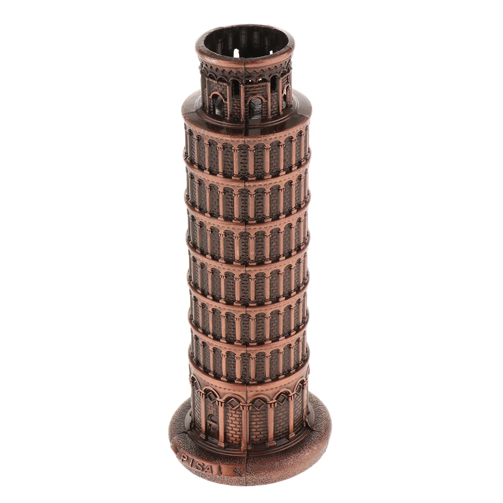 Vintage Italian Pisa Leaning Tower Figurine Statue Building Model Desktop Decoration Ornaments Home DIY Decor