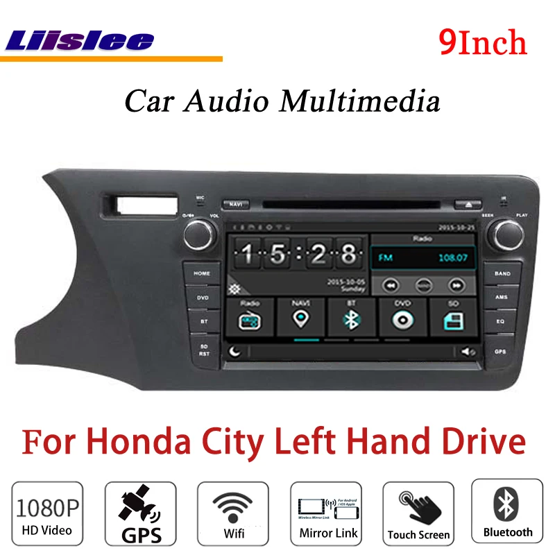 Discount Liislee For Honda City 2014 LHD Stereo Android Radio DVD Player BT Wifi GPS MAP NAV Navigation 1080P System Original NAVI Design 1
