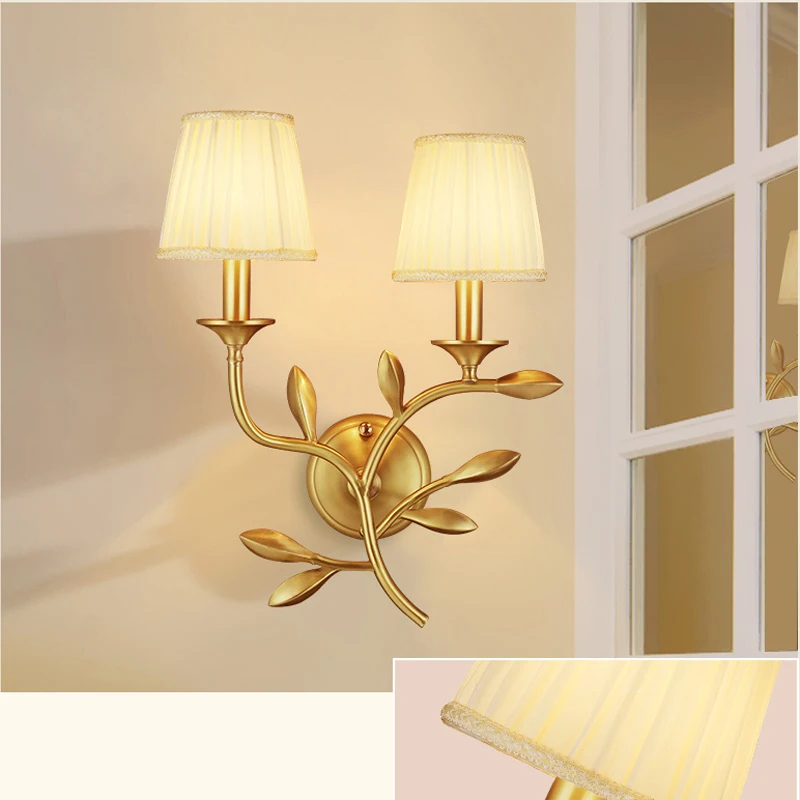 

The American minimalist living copper wall lamp European study entrance copper wall lamp wall lamp descendants of ro ya7273
