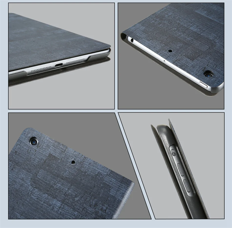 Smart Sleep Leather Case For iPad mini 1 2 3 4 Air 1 2 Cover Rock Skin Thin Bag (10)