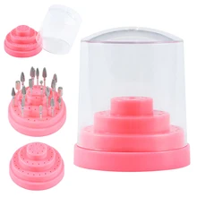 Горячая дрель для ногтей коробка для хранения ручек 48 отверстий прочная Полезная отделка полировкой коробка для хранения ручек wyt77