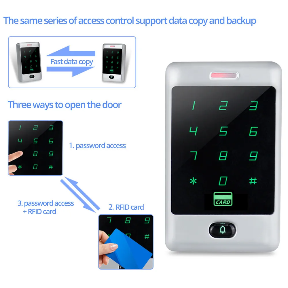 Система контроля доступа для домашней двери OBO HANDS kit 125KHz RFID Клавиатура Сенсорная