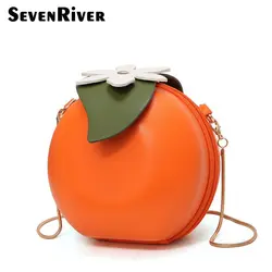 Оранжевый круг Для женщин сумки вечерние Crossbody кисточкой модные Курьерские сумки Мини милый оранжевый Сумка