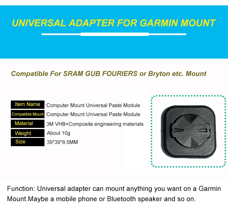  WEST RADFAHREN MTB Road Fahrrad Telefon Aufkleber Universal Adapter Für GARMIN Bryton Computer Mont