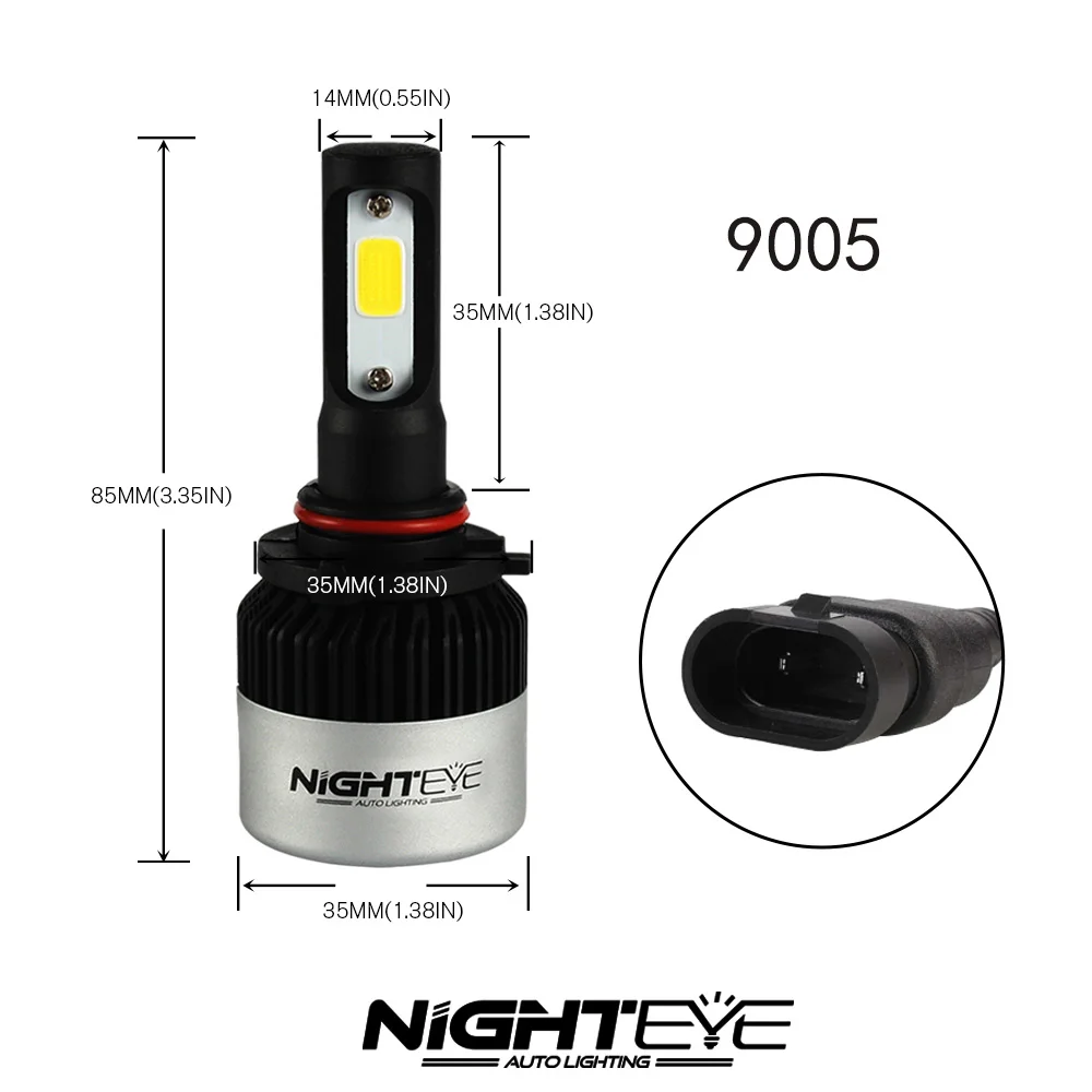 NIGHTEYE 9000LM H4 H11 H7 Светодиодные Автомобильные фары лампы 6500K H8 H1 HB3 9005 HB4 9006 72 Вт 360 градусов Автомобильные противотуманные фары лампы авто лампы