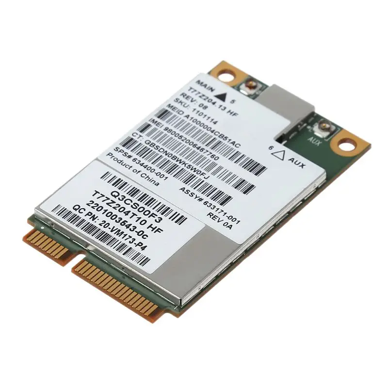 Беспроводной адаптер MC8355 SPS 634400 001 UN2430 Mini PCIE 3G HSDPA UMTS WWAN модуль карты для HP EliteBook 8470