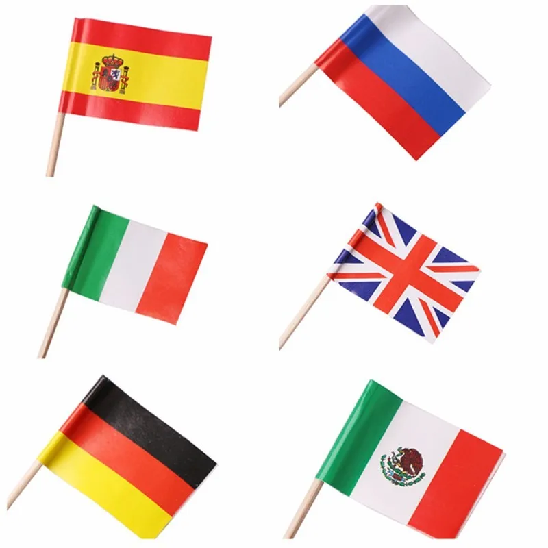 Мини 50 шт. голландские флаги для зубочистки, голландские пищевые палочки для кексов, фруктовые коктейльные палочки, украшение, зубочистка, флаг